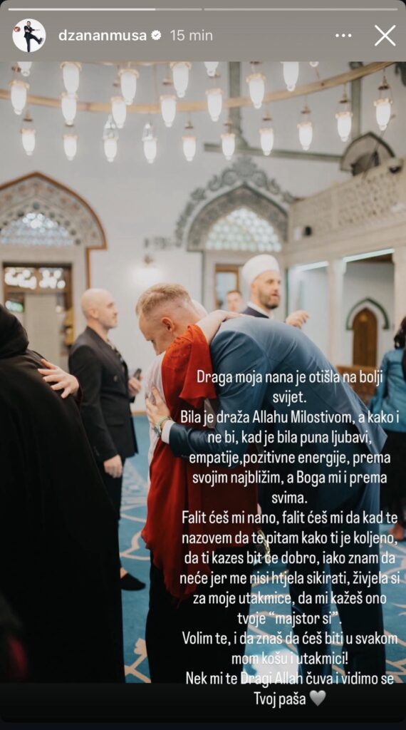 Tuga u porodici Džanana Muse, košarkaš BiH nakon smrtnog slučaja ima emotivnu objavu