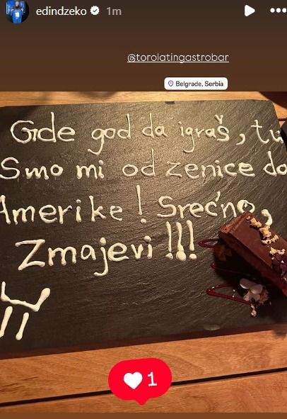 Sve je odmah podijelio: Edina Džeku dočekala fantastina poruka u Beogradu
